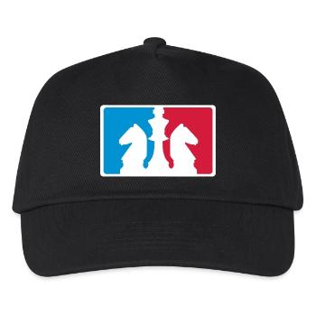 Disziplin Chess Logo - Kinder Basecap - Schwarz - Vorne