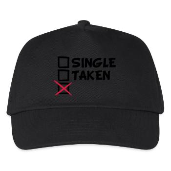 Single Taken haken häkchen ankreuzen kreuz - Kinder Basecap - Schwarz - Vorne