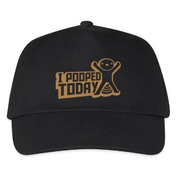 I pooped today Zitat - Kinder Basecap - Schwarz - Vorne