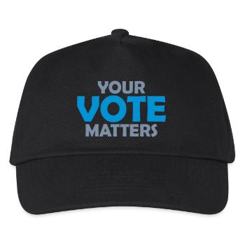 your vote matters Zitat - Kinder Basecap - Schwarz - Vorne