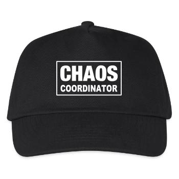 Chaos Coordinator Genie beherrscht chaos Mama Papa - Kinder Basecap - Schwarz - Vorne