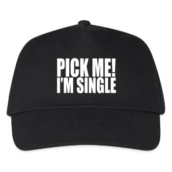 pick me i'm single - Kinder Basecap - Schwarz - Vorne