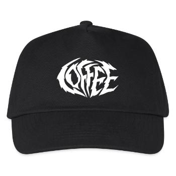Coffee Kaffee Heavy Metal Logo - Kinder Basecap - Schwarz - Vorne