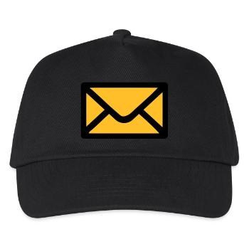 Brief Umschlag - Kinder Basecap - Schwarz - Vorne