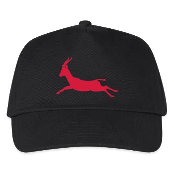 gazelle jumping jump wild animal - Kids’ Baseball Cap - black - Front
