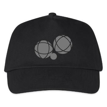 Ball pétanque cochonnet 506 - Kids’ Baseball Cap - black - Front