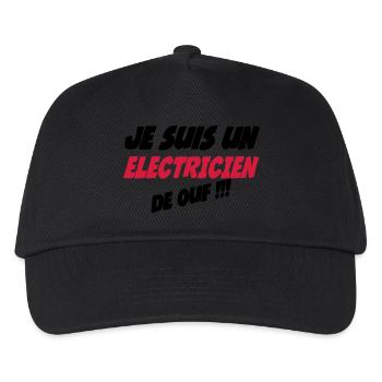 Je suis un électricien de ouf !!! 222 - Casquette de baseball Enfant - noir - Devant