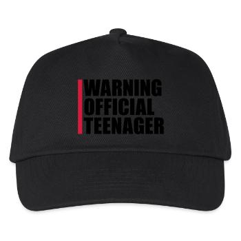 avertissement citation officielle d’adolescent - Casquette de baseball Enfant - noir - Devant
