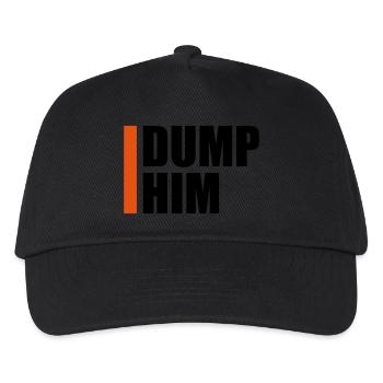 dump him quote logo - Kids’ Baseball Cap - black - Front