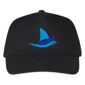 Segelboot - Kinder Basecap - Schwarz - Vorne