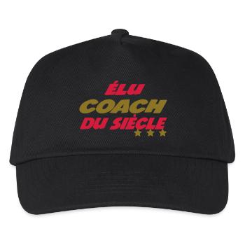 Zum COACH des Jahrhunderts gewählt - Kinder Basecap - Schwarz - Vorne