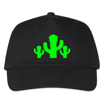 3 Kakteen Kaktus Stachelig Wüsten Stachel Pflanzen - Kinder Basecap - Schwarz - Vorne