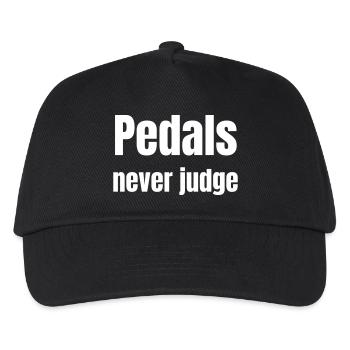 Pedals never judge - Kids’ Baseball Cap - black - Front
