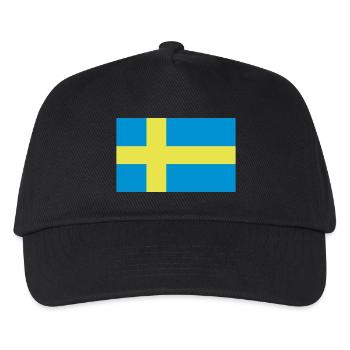 Schweden - Kinder Basecap - Schwarz - Vorne