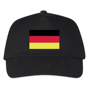 Deutsche Fahne - Kinder Basecap - Schwarz - Vorne