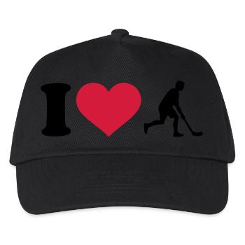 Floorball - Kinder Basecap - Schwarz - Vorne