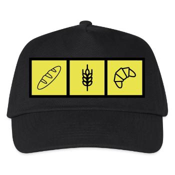 Bäcker / Bäckerei / Bäckerin / Brot - Kinder Basecap - Schwarz - Vorne