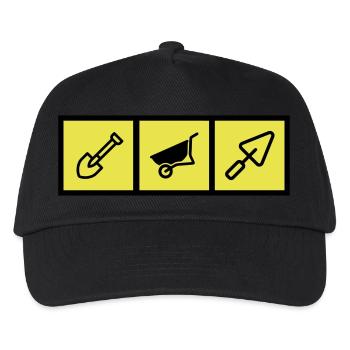 Maçon / Maçonnerie / Construction / Chantier - Casquette de baseball Enfant - noir - Devant