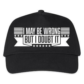 I may be wrong - Kids’ Baseball Cap - black - Front