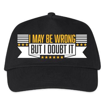 I may be wrong - Kids’ Baseball Cap - black - Front
