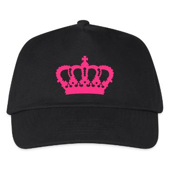 Krone König Königin Prinz Prinzessin Royal pink - Kinder Basecap - Schwarz - Vorne