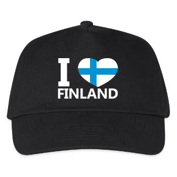 Ich liebe Finnland - Kinder Basecap - Schwarz - Vorne