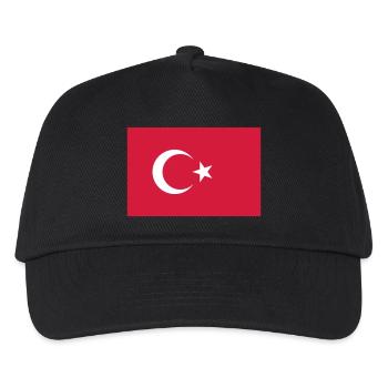 Nationalflagge der Türkei - Kinder Basecap - Schwarz - Vorne
