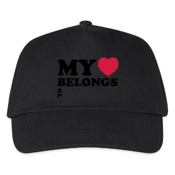 My heart belongs to - Casquette de baseball Enfant - noir - Devant