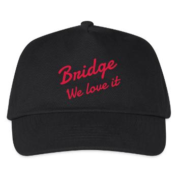 Bridge / Kartenspiel / Brettspiel / Whist - Kinder Basecap - Schwarz - Vorne