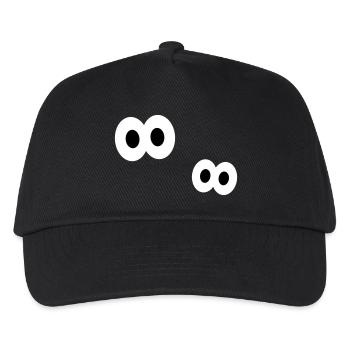 Augen - Kinder Basecap - Schwarz - Vorne