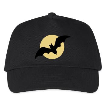 Fliegende Fledermaus Mond - Kinder Basecap - Schwarz - Vorne