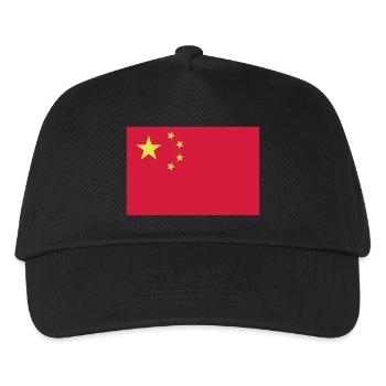Drapeau Chine / China flag - Casquette de baseball Enfant - noir - Devant