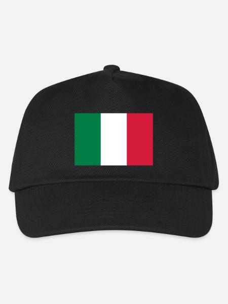 Flagge Italien / Italienische Flagge - Kinder Basecap - Schwarz