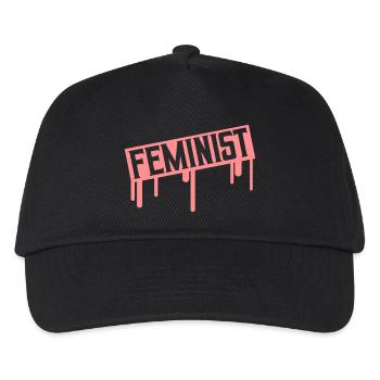 Stempel Graffiti Feminist - Kinder Basecap - Schwarz - Vorne