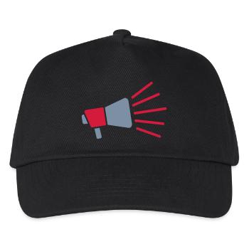 Symbole Mégaphone parole forte - Casquette de baseball Enfant - noir - Devant