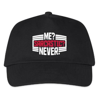 me sarcastic never quote - Kids’ Baseball Cap - black - Front