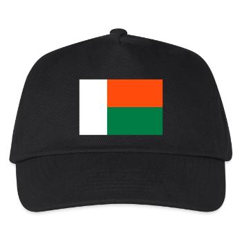 Flagge von Madagaskar - Kinder Basecap - Schwarz - Vorne