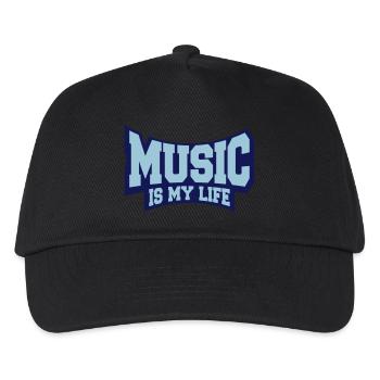 Music is my Life Music Life Love Quote - Kids’ Baseball Cap - black - Front