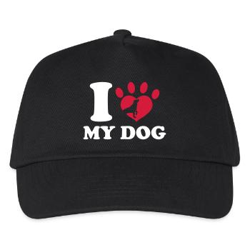 I Love My Dog - Kinder Basecap - Schwarz - Vorne