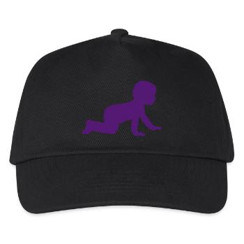 Bébé B sans ombres - 1 vecteur de couleur - Casquette de baseball Enfant - noir - Devant