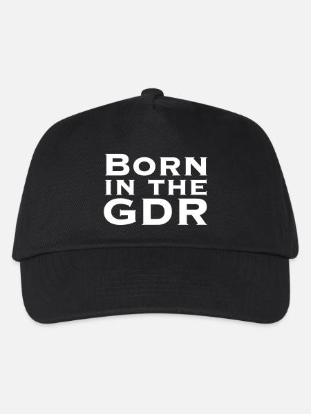 Born In The GDR, Design von Mondwinkel - Kinder Basecap - Schwarz