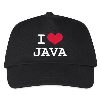 I Love Java - Casquette de baseball Enfant - noir - Devant