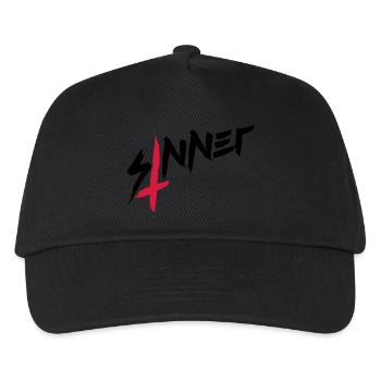 Sinner cross à l'envers - Casquette de baseball Enfant - noir - Devant