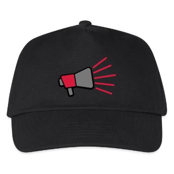 Mégaphone à symbole de parole forte - Casquette de baseball Enfant - noir - Devant
