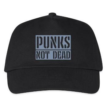 punks not dead quote - Kids’ Baseball Cap - black - Front
