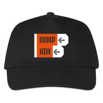 dump him quote logo - Kids’ Baseball Cap - black - Front