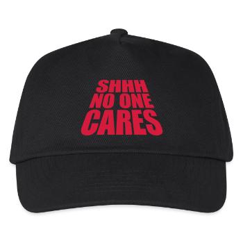 shhh no one cares - Kids’ Baseball Cap - black - Front
