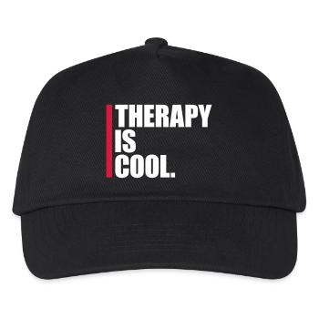 therapy is cool Quote - Kids’ Baseball Cap - black - Front