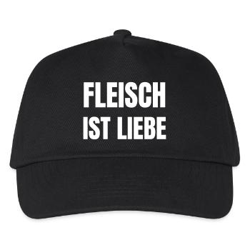 Fleisch ist Liebe - Kinder Basecap - Schwarz - Vorne