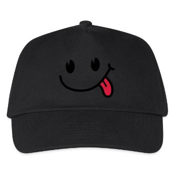 Smiley - Kinder Basecap - Schwarz - Vorne